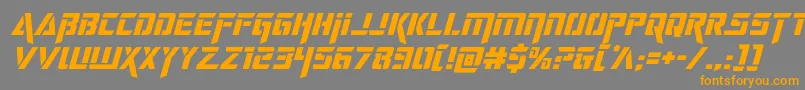 deceptibotsital Font – Orange Fonts on Gray Background