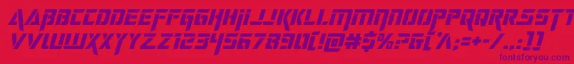 deceptibotsital Font – Purple Fonts on Red Background