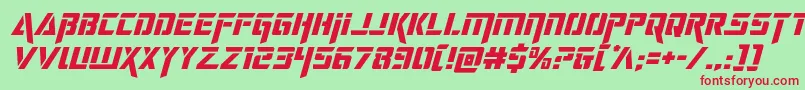 deceptibotsital Font – Red Fonts on Green Background