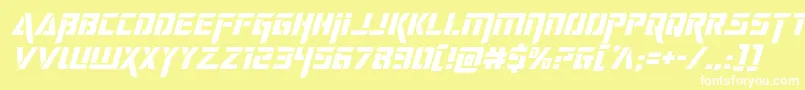 Więcej informacji o czcionce deceptibotsital Czcionka deceptibotsital – białe czcionki na żółtym tle