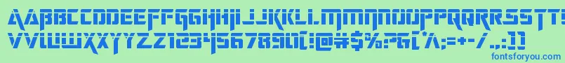 deceptibotslaser Font – Blue Fonts on Green Background