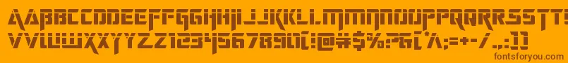 deceptibotslaser Font – Brown Fonts on Orange Background