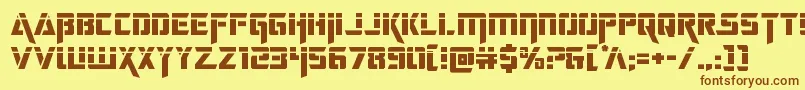 deceptibotslaser Font – Brown Fonts on Yellow Background