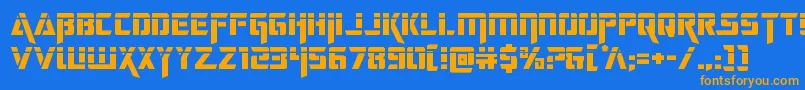 deceptibotslaser Font – Orange Fonts on Blue Background