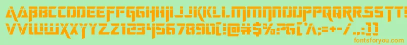 deceptibotslaser Font – Orange Fonts on Green Background