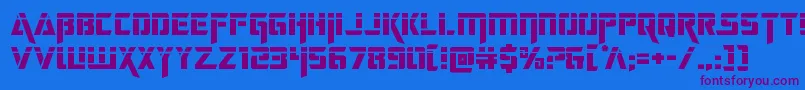 deceptibotslaser Font – Purple Fonts on Blue Background