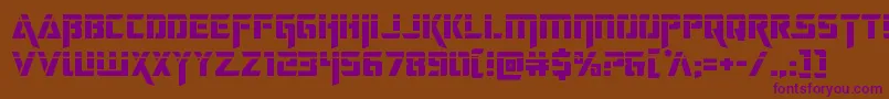 deceptibotslaser-Schriftart – Violette Schriften auf braunem Hintergrund