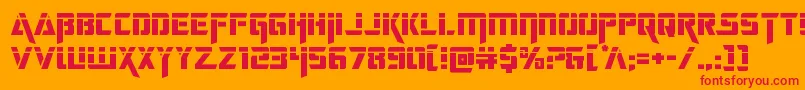 deceptibotslaser Font – Red Fonts on Orange Background