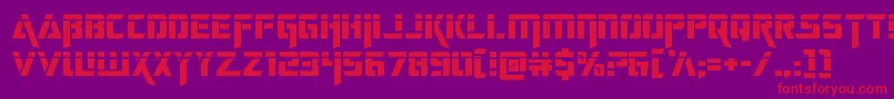 deceptibotslaser-Schriftart – Rote Schriften auf violettem Hintergrund
