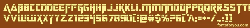 deceptibotslaser Font – Yellow Fonts on Brown Background