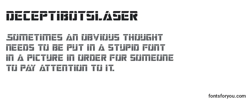 Schriftart Deceptibotslaser