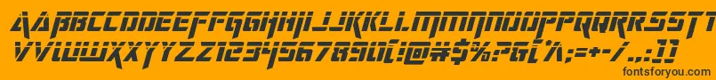 deceptibotslaserital Font – Black Fonts on Orange Background