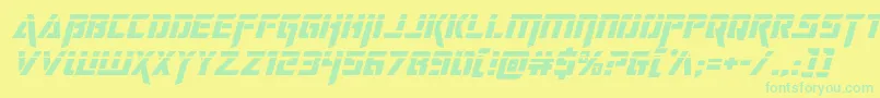 deceptibotslaserital Font – Green Fonts on Yellow Background