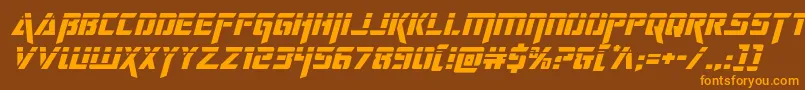 deceptibotslaserital Font – Orange Fonts on Brown Background