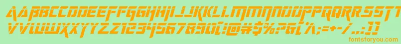 deceptibotslaserital Font – Orange Fonts on Green Background