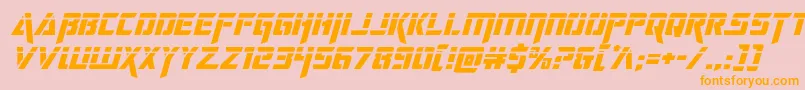 deceptibotslaserital Font – Orange Fonts on Pink Background