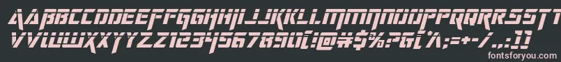 deceptibotslaserital Font – Pink Fonts on Black Background