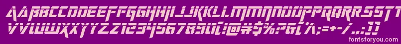 deceptibotslaserital Font – Pink Fonts on Purple Background