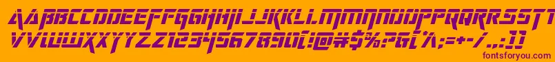 deceptibotslaserital Font – Purple Fonts on Orange Background