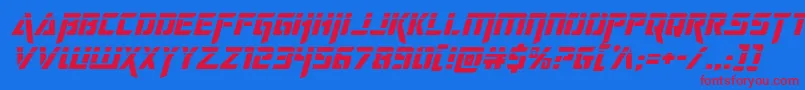deceptibotslaserital Font – Red Fonts on Blue Background