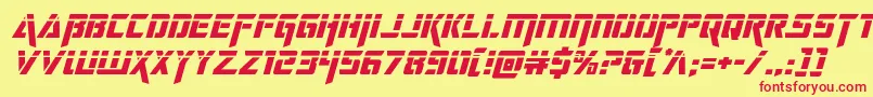 deceptibotslaserital Font – Red Fonts on Yellow Background