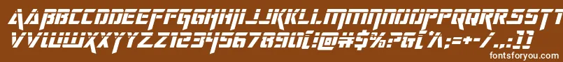 フォントdeceptibotslaserital – 茶色の背景に白い文字