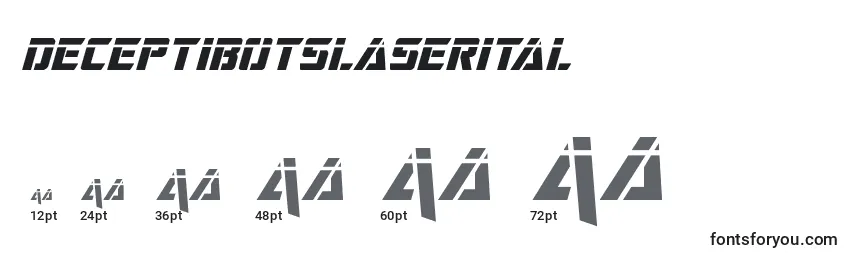Deceptibotslaserital Font Sizes