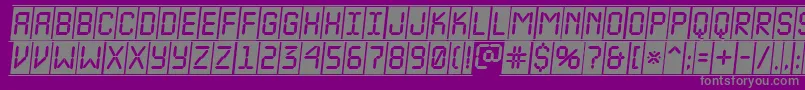Шрифт ALcdnovacmfrobl – серые шрифты на фиолетовом фоне