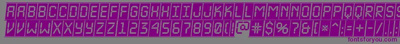 ALcdnovacmfrobl Font – Purple Fonts on Gray Background