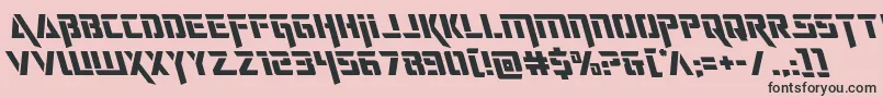 フォントdeceptibotsleft – ピンクの背景に黒い文字