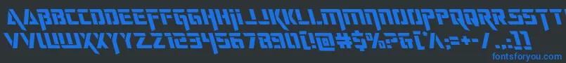 deceptibotsleft Font – Blue Fonts on Black Background