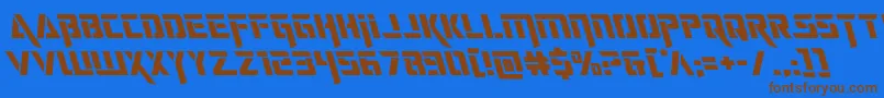 Шрифт deceptibotsleft – коричневые шрифты на синем фоне
