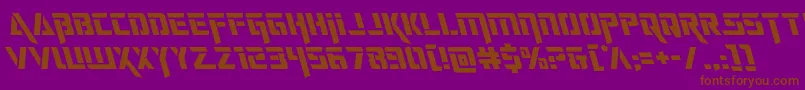 deceptibotsleft Font – Brown Fonts on Purple Background