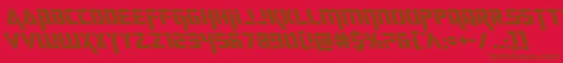 deceptibotsleft Font – Brown Fonts on Red Background