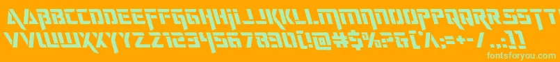 deceptibotsleft Font – Green Fonts on Orange Background
