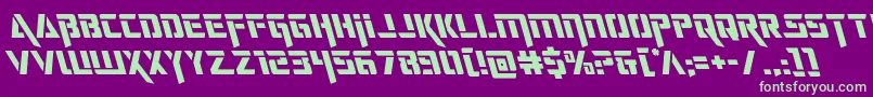 deceptibotsleft-fontti – vihreät fontit violetilla taustalla