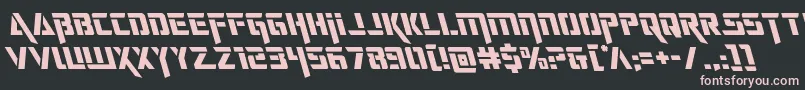 deceptibotsleft-fontti – vaaleanpunaiset fontit mustalla taustalla