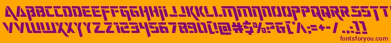 deceptibotsleft Font – Purple Fonts on Orange Background