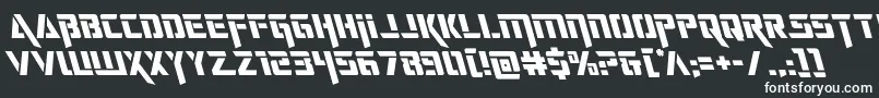 deceptibotsleft-fontti – valkoiset fontit mustalla taustalla