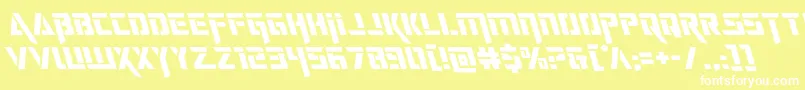 Шрифт deceptibotsleft – белые шрифты на жёлтом фоне