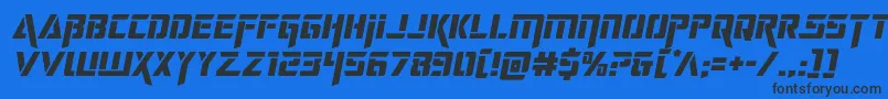 deceptibotssemital Font – Black Fonts on Blue Background