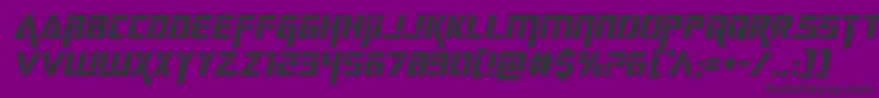 deceptibotssemital-Schriftart – Schwarze Schriften auf violettem Hintergrund