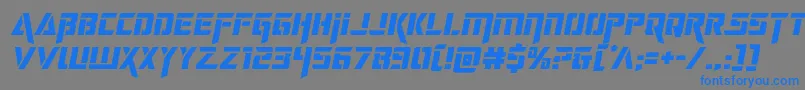 deceptibotssemital Font – Blue Fonts on Gray Background