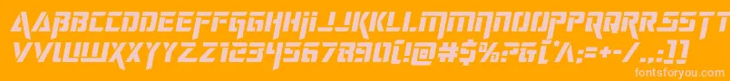 deceptibotssemital Font – Pink Fonts on Orange Background