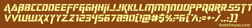 deceptibotssemital Font – Yellow Fonts on Brown Background