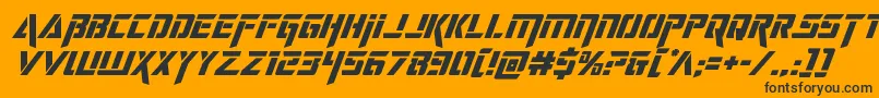 deceptibotssuperital Font – Black Fonts on Orange Background