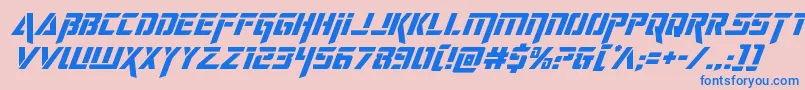 deceptibotssuperital Font – Blue Fonts on Pink Background