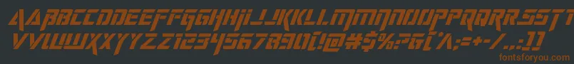 deceptibotssuperital Font – Brown Fonts on Black Background