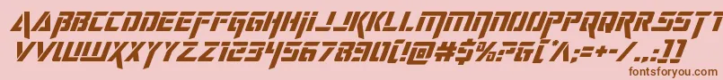 deceptibotssuperital Font – Brown Fonts on Pink Background