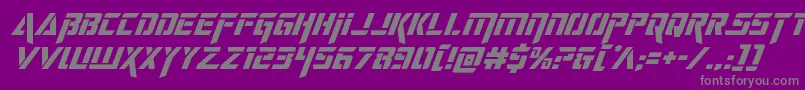 Fonte deceptibotssuperital – fontes cinzas em um fundo violeta